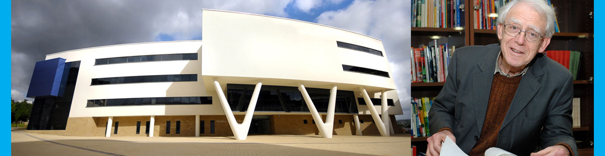 The University's Creative Arts Building soon to be renamed after Professor Richard Steinitz (pictured), creator of the Huddersfield Contemporary Music Festival