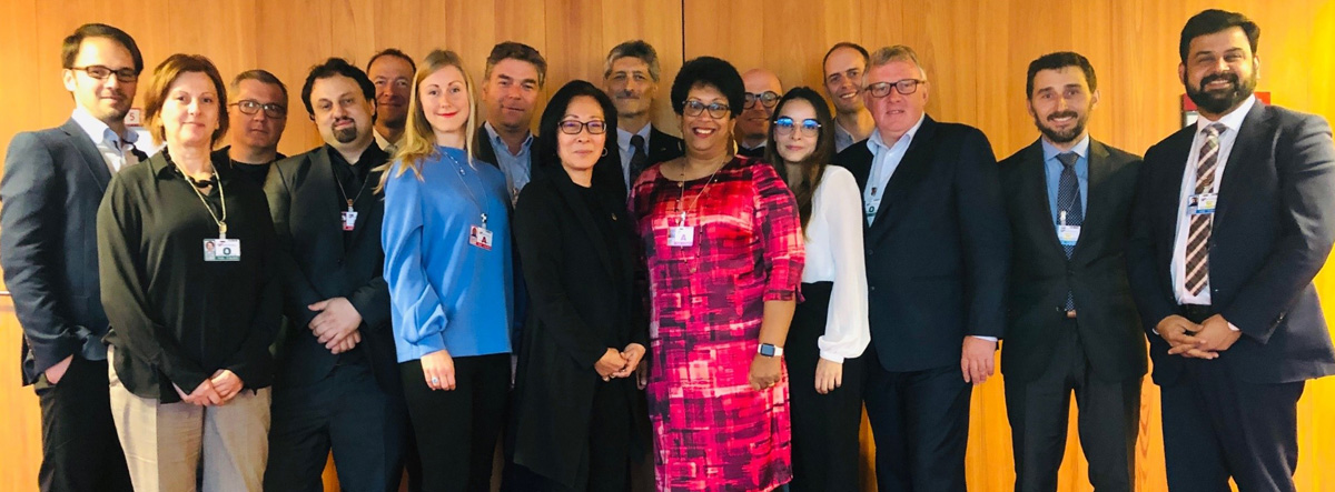 Professor Amaratunga (centre right) with members of the ETAG Committee and Mami Mizutori (centre left), the Assistant Secretary-General and Special Representative of the Secretary-General for Disaster Risk Reduction in the UNDRR.